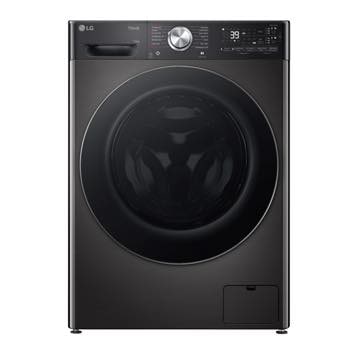 Front view of BIG In™ Steam Washing Machine 13kg, Energy Efficient, Platinum Black F4Y913BCTA1